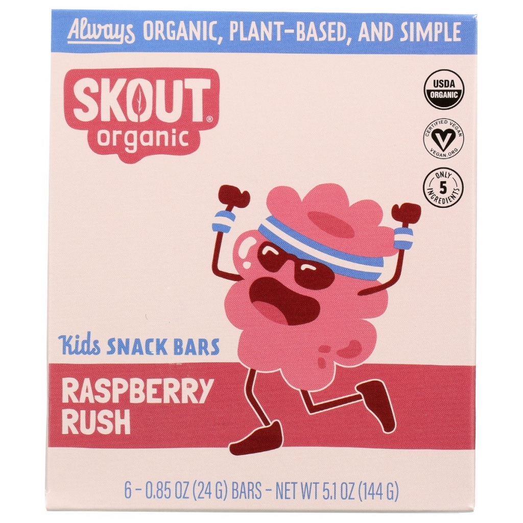 Organic Raspberry Rush Kids Snack Bar, 5.1 oz