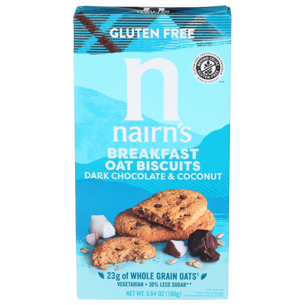 Dark Chocolate Coconut Breakfast Oat Biscuits - 5.64 oz