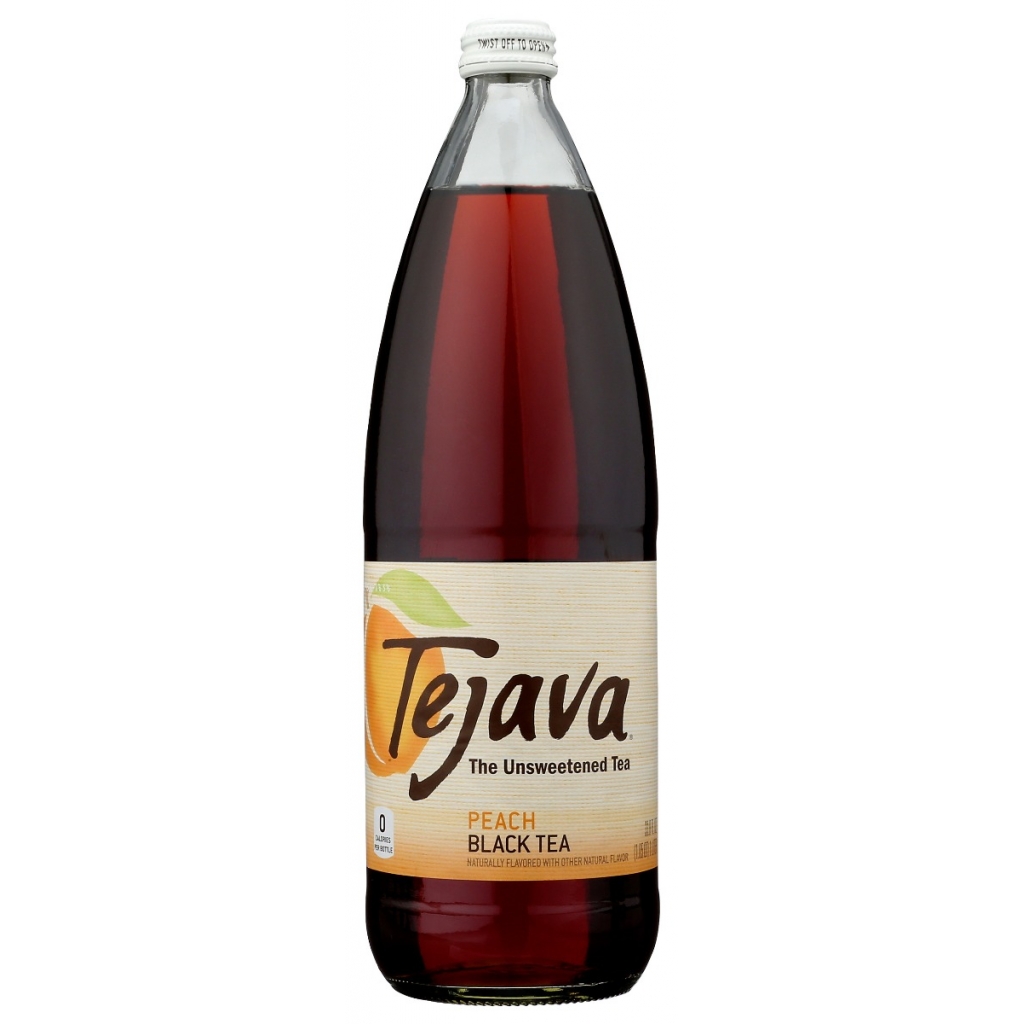 Tejava Unsweetened Black Peach Iced Tea - 33.8 fl oz