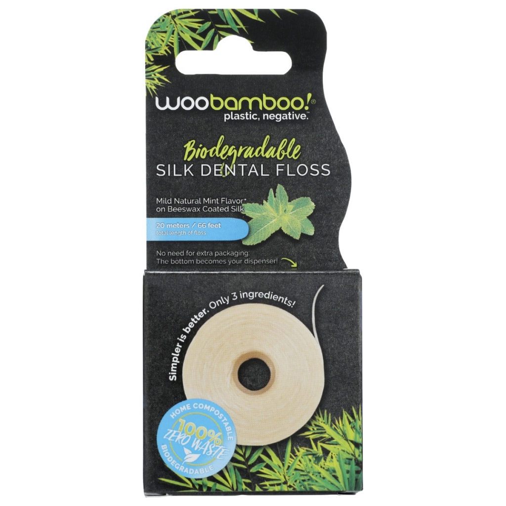 Biodegradable Dental Floss - 66ft Zero Waste Packaging