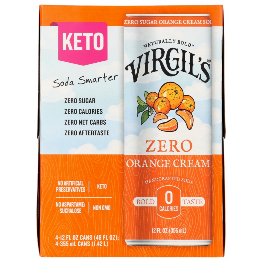 Zero Sugar Orange Cream - 4 Pack