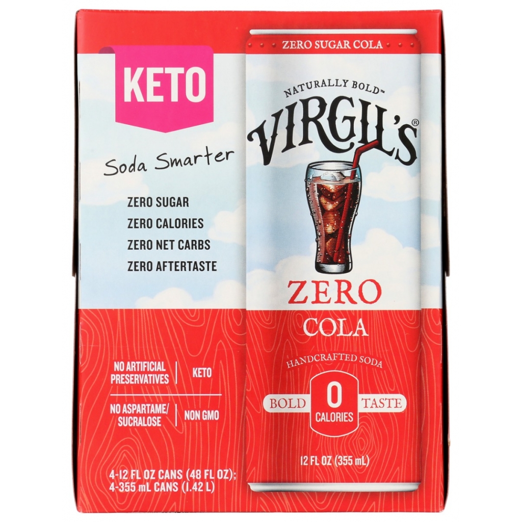 Crafted Cola Zero Sugar 4-Pack, 48 fl oz