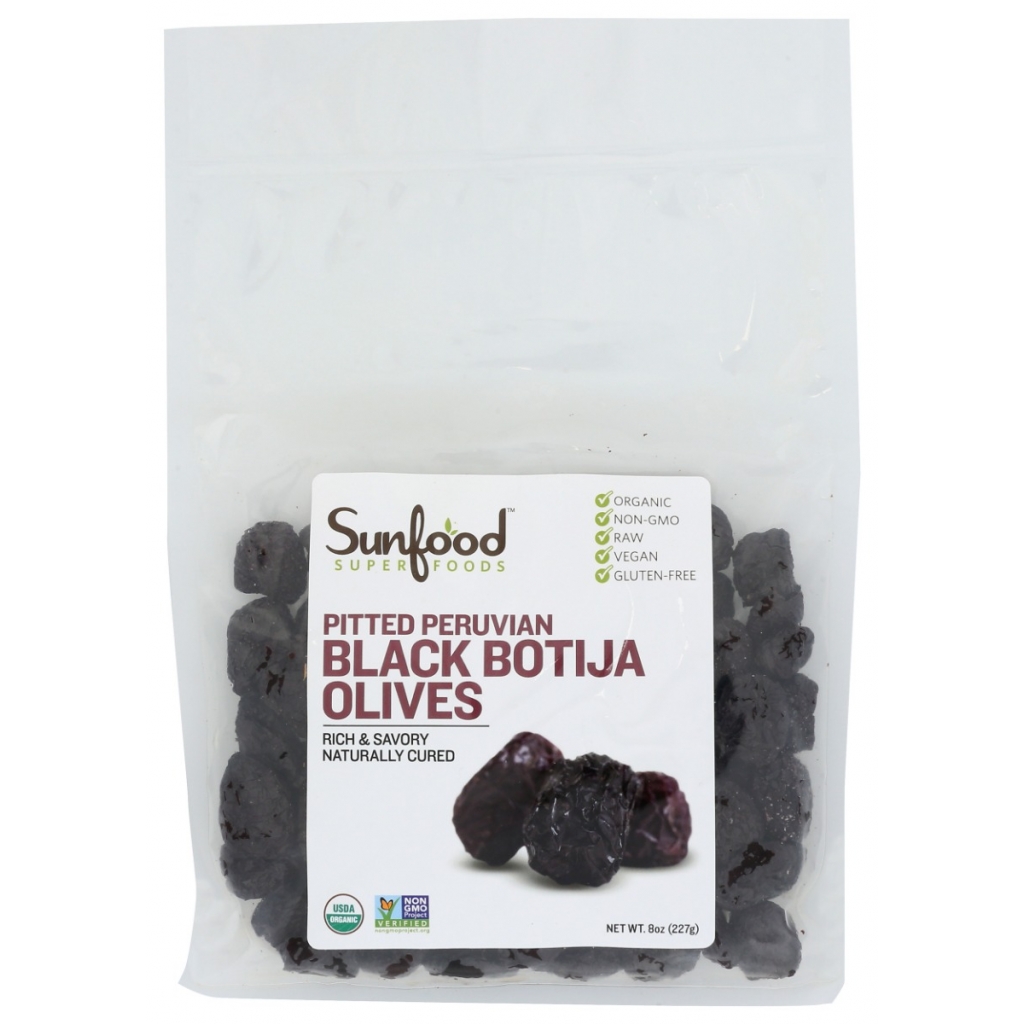 Pitted Black Botija Olives, 8 oz