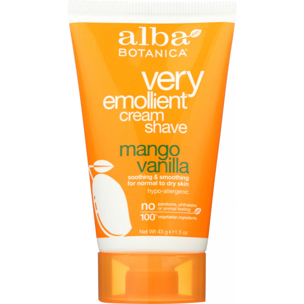 Very Emollient Cream Shave - Mango Vanilla, 1.5 oz