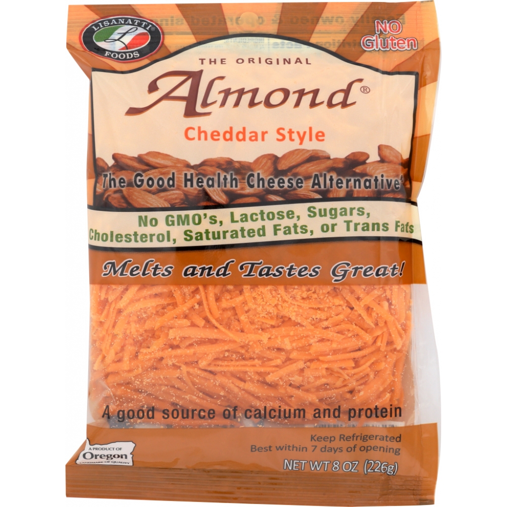 Almond Cheddar Style Shredded Cheese, 8 oz