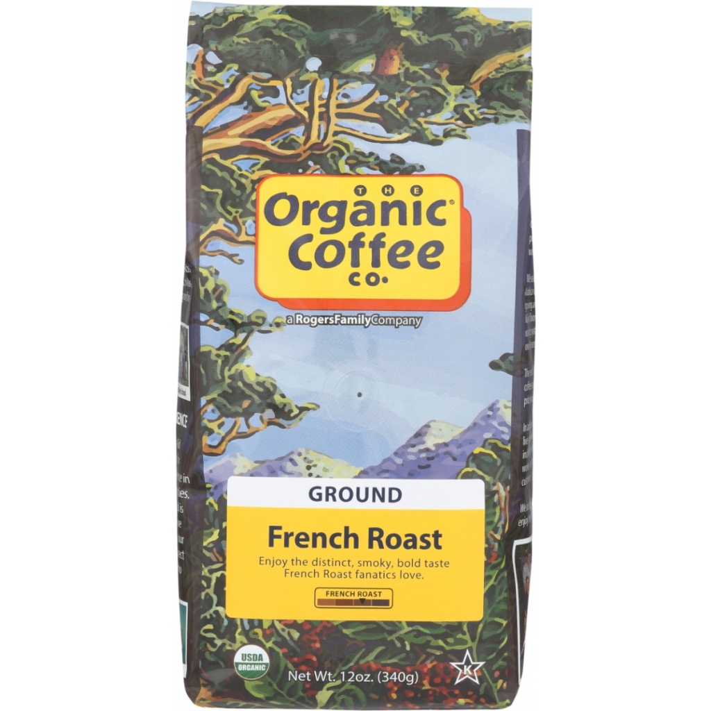 Organic French Roast Ground Coffee, 12 oz