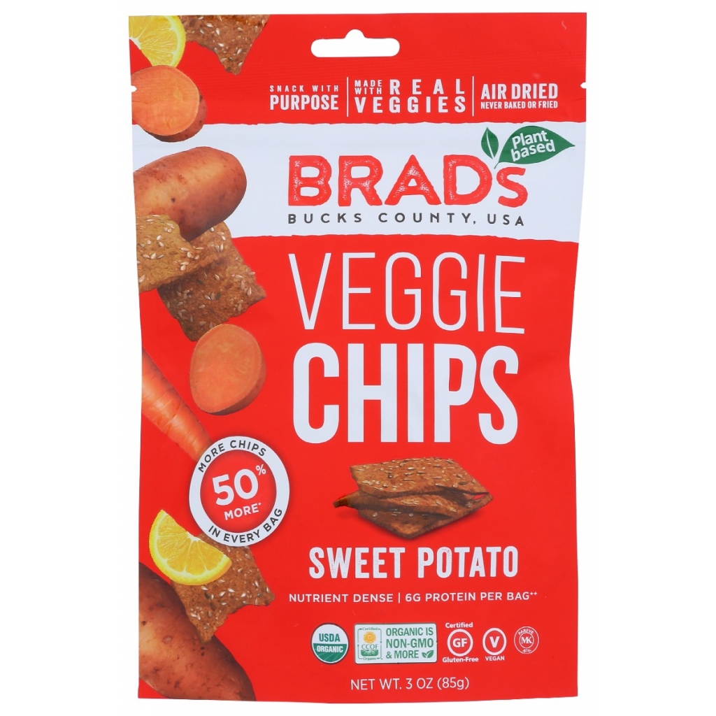 Brad's Plant-Based Sweet Potato Chips, 3 oz