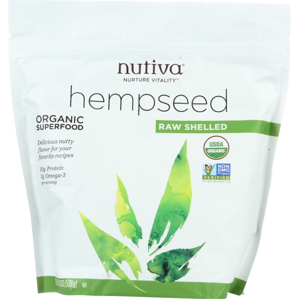 Nutiva Organic Shelled Hempseed, 19 oz - Nutrient-Rich Superfood