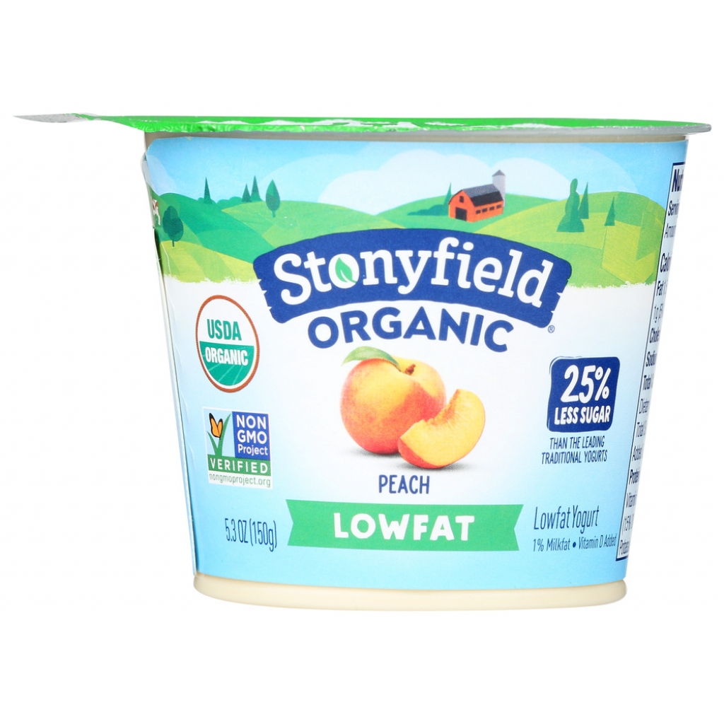 Low Fat Smooth and Creamy Peach Yogurt