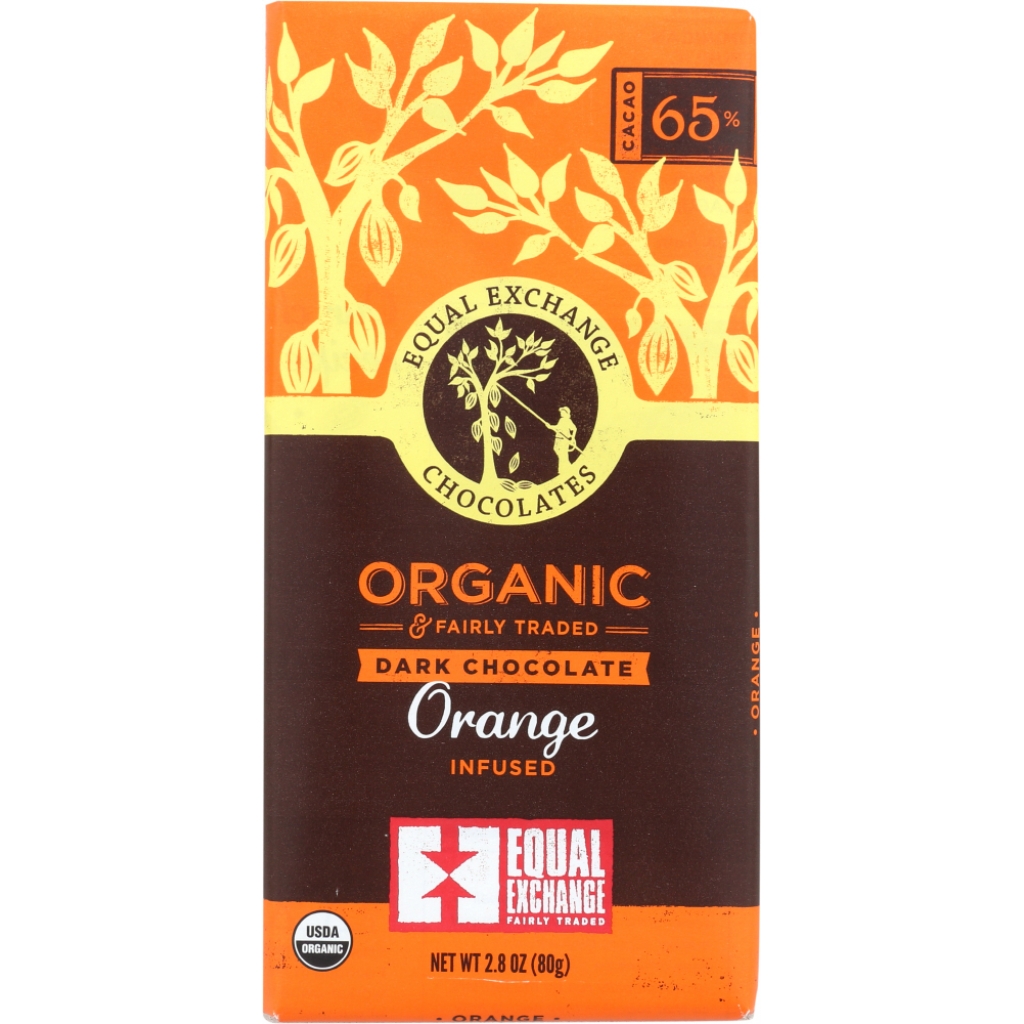 Dark Orange Organic Chocolate Bar - 2.8 oz