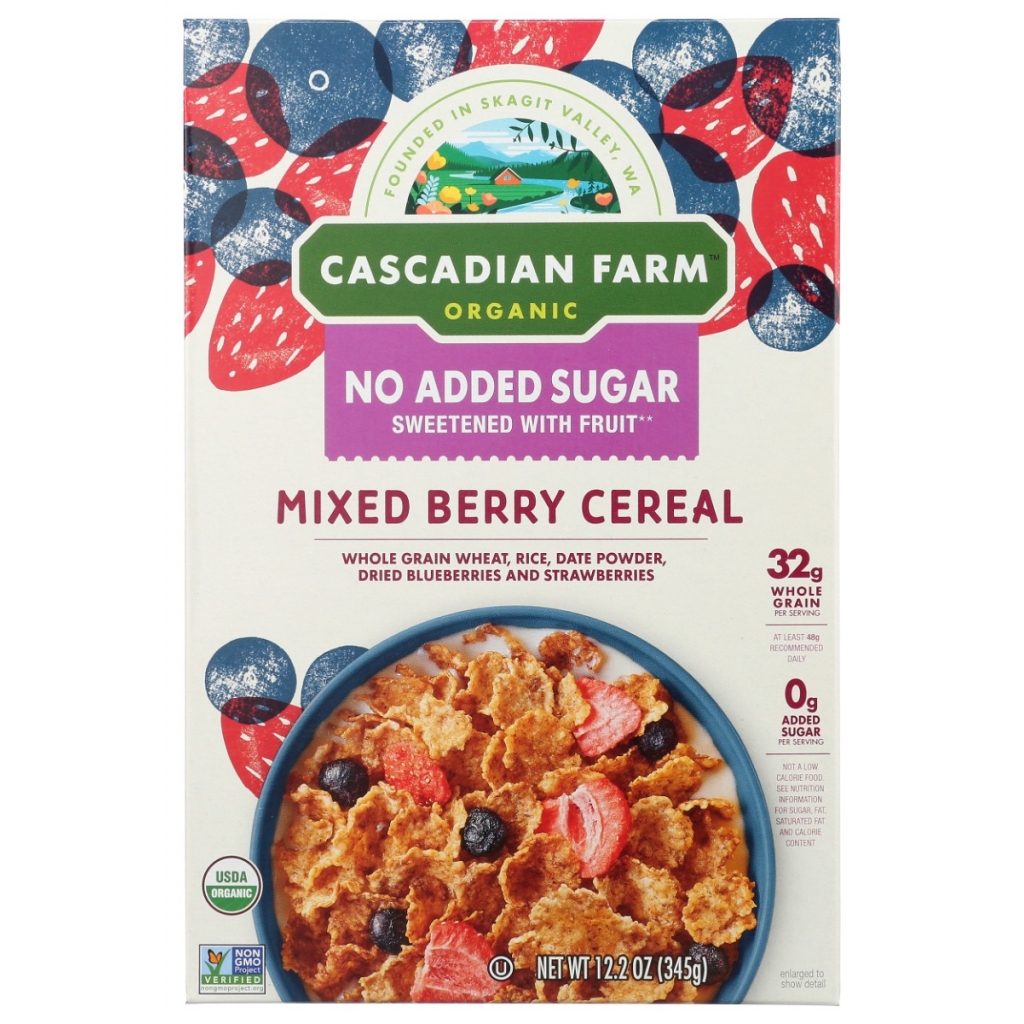 Organic Mixed Berry Cereal No Added Sugar, 12.2 oz - Healthy Breakfast