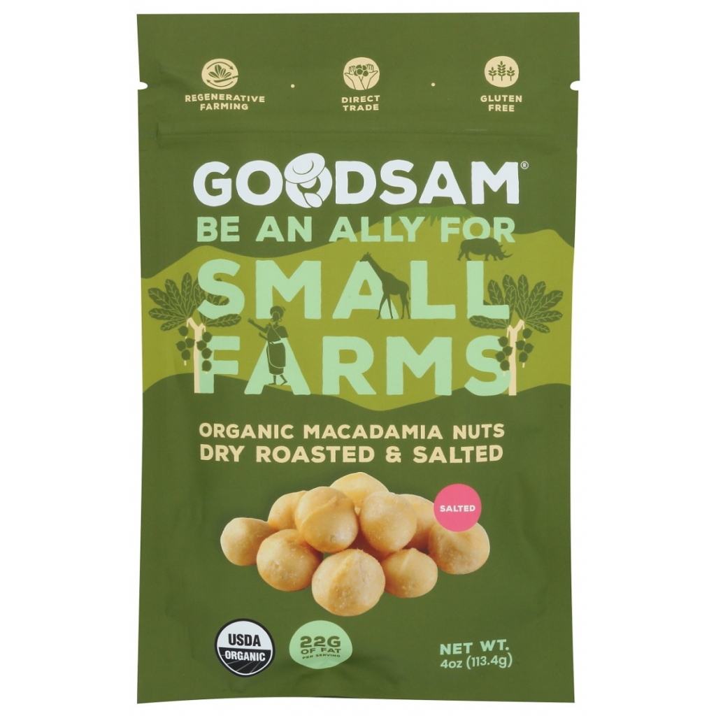 Organic Roasted Salted Macadamia Nuts, 4 oz