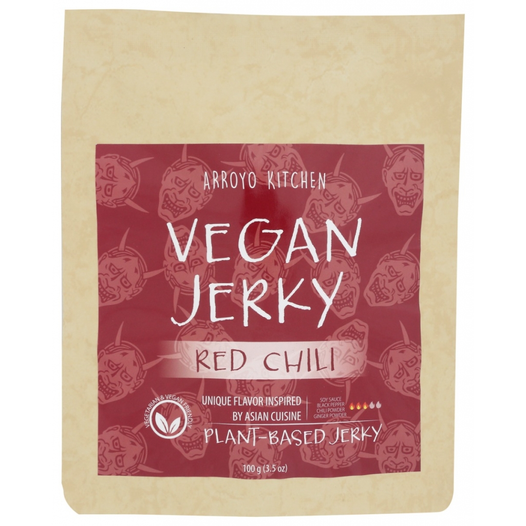 Vegan Jerky - Plant-Based Red Chili - 3.5 oz