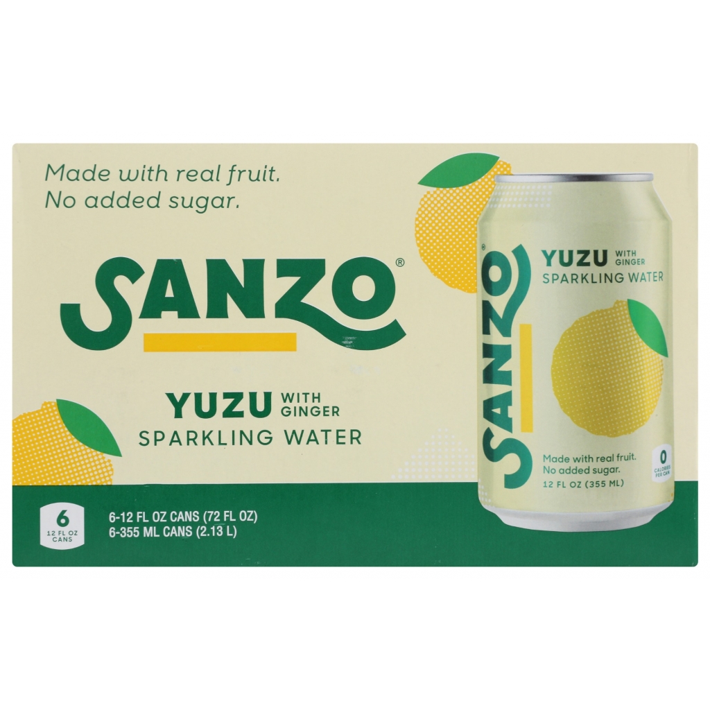 Sparkling Water Yuzu - 6 Cans, 72 fl oz