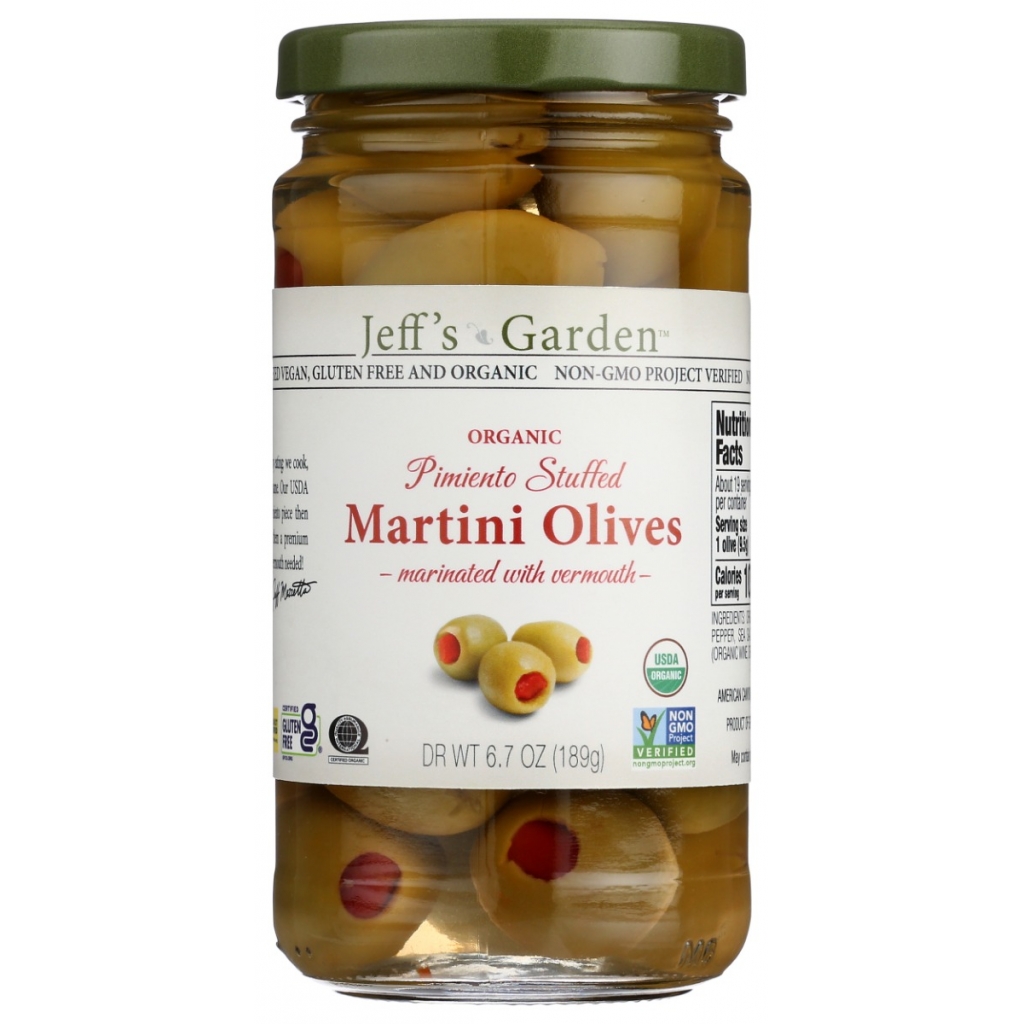 Premium Organic Pimiento Stuffed Martini Olives - 12 oz