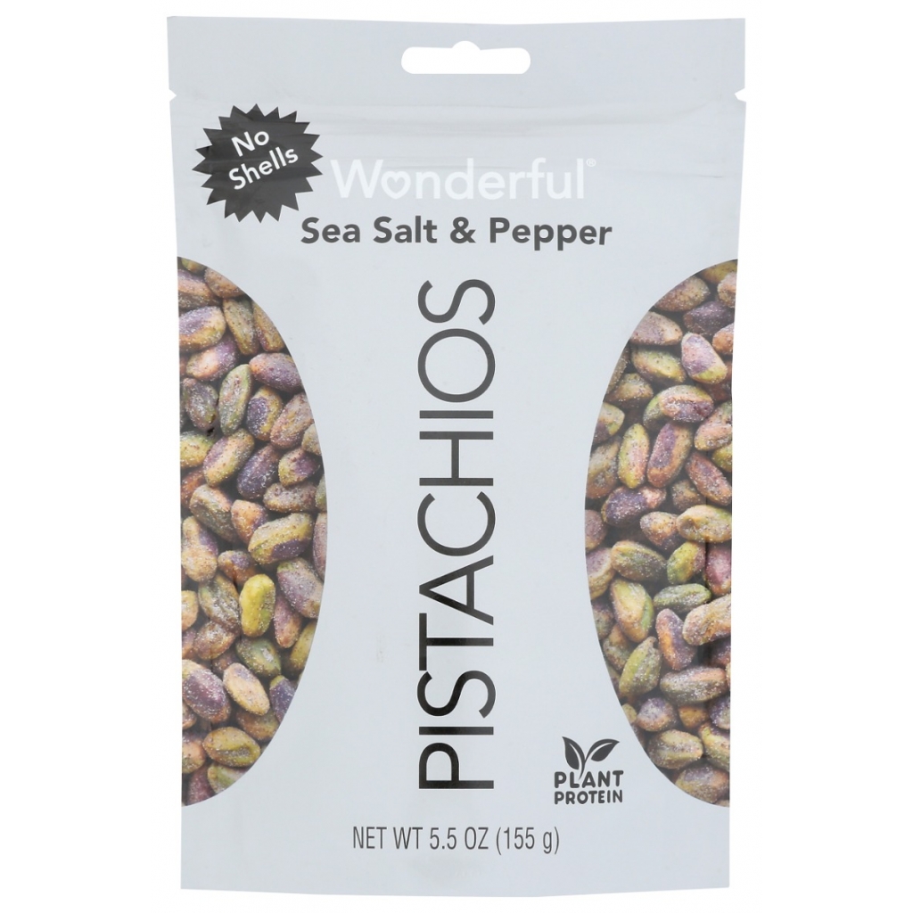 No Shells Sea Salt & Pepper Pistachios