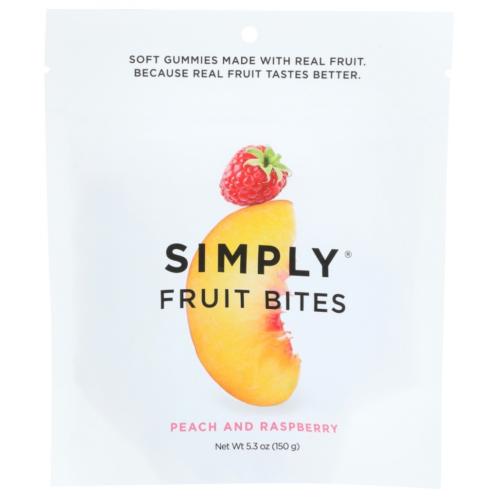 Bites Fruit Peach Raspberry - 5.3 oz