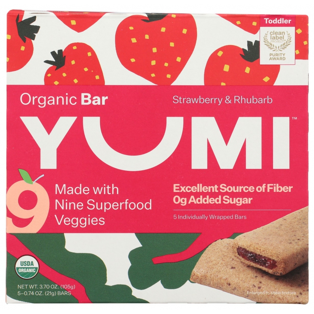 Organic Strawberry & Rhubarb Bar - 3.7 Oz.