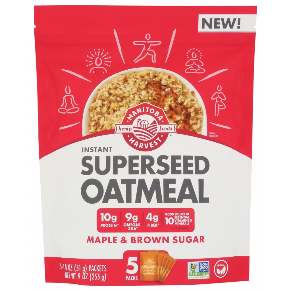 Superseed Oatmeal with Hemp Hearts - Maple & Brown Sugar - 9 oz