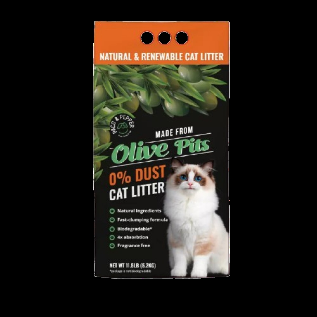 Olive Pit Cat Litter - Safe and Natural