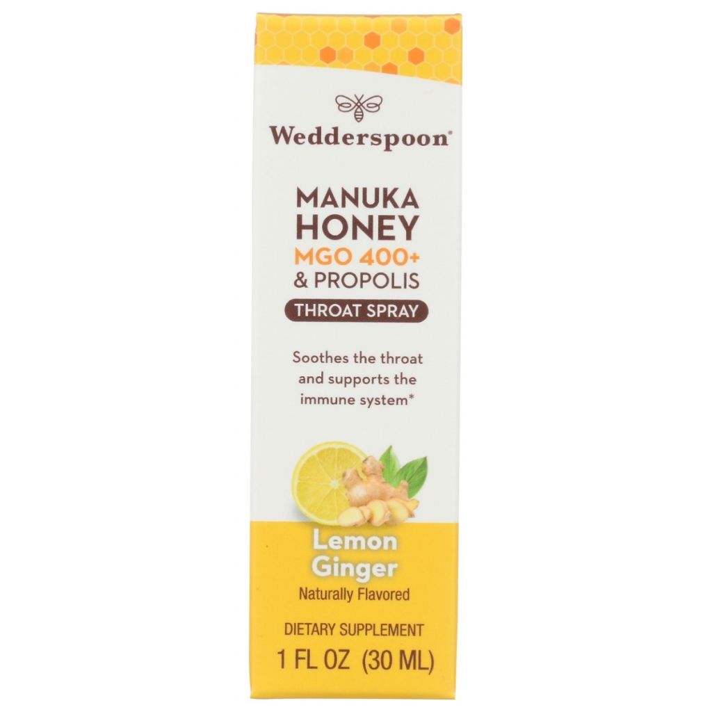 Propolis and Manuka Honey Throat Spray - Lemon & Ginger