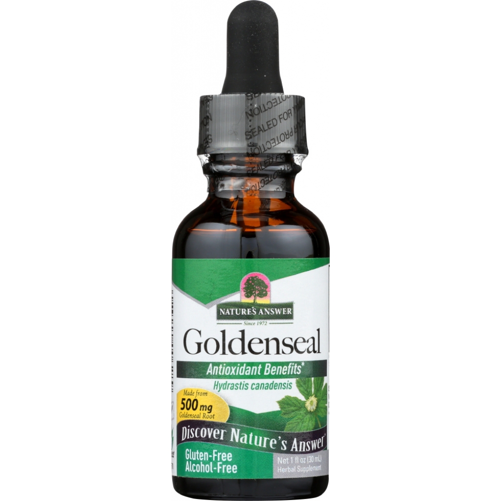 Organic Goldenseal Root Alcohol-Free 500 mg, 1 oz