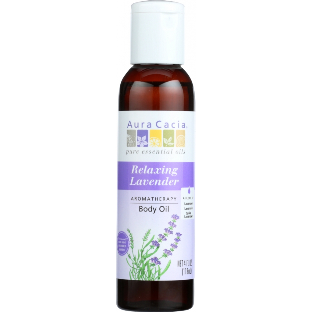 Relaxing Lavender Aromatherapy Body Oil - 4 oz