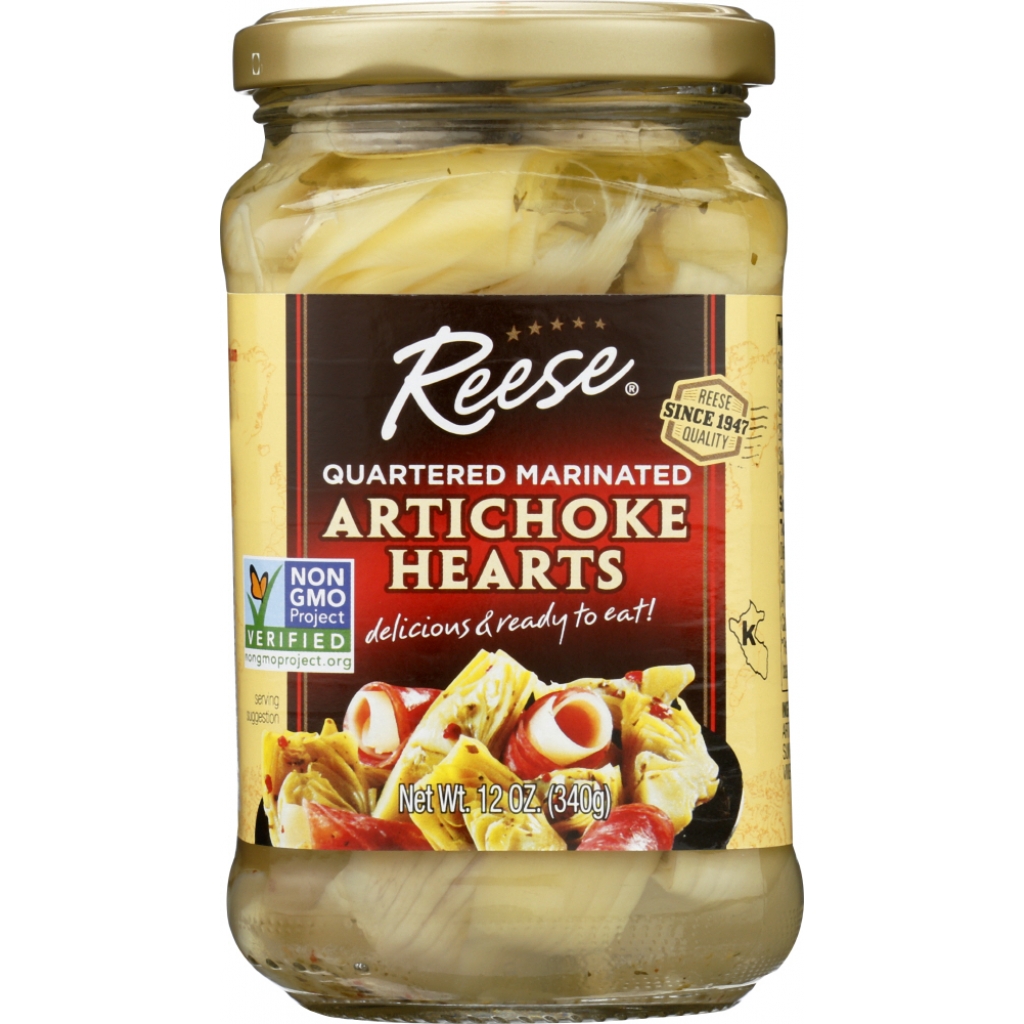 Quartered Marinated Artichoke Hearts - 12 oz