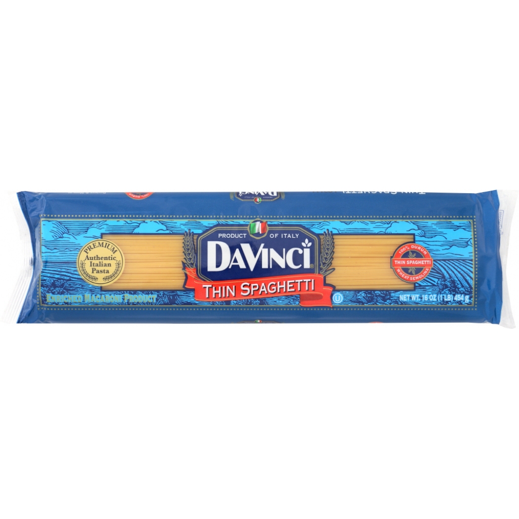 DaVinci Thin Spaghetti - Authentic Italian Pasta, 16 Oz