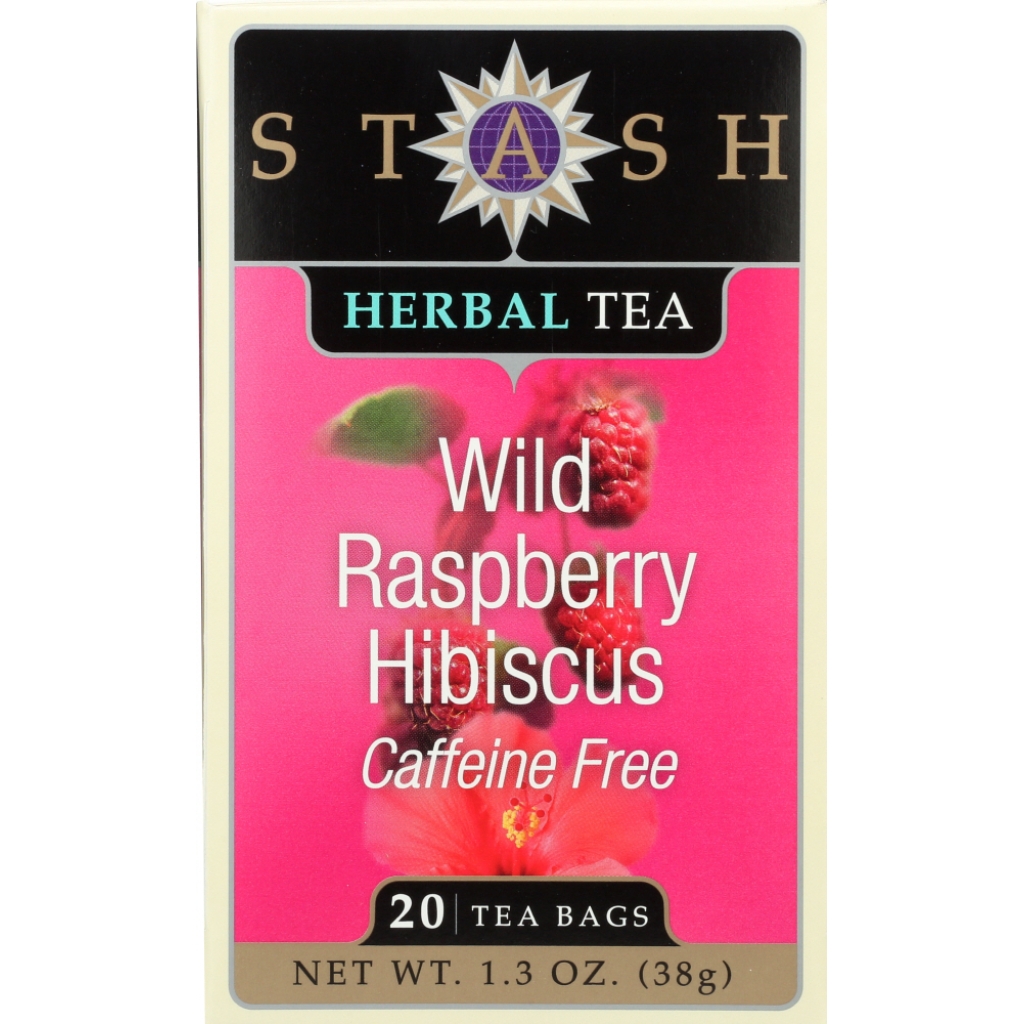 Caffeine-Free Herbal Tea Wild Raspberry Hibiscus, 20 Bags