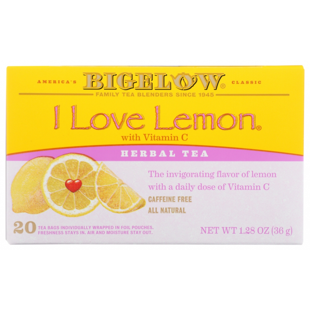 Caffeine-Free Herbal Tea - I Love Lemon, 20 Bags