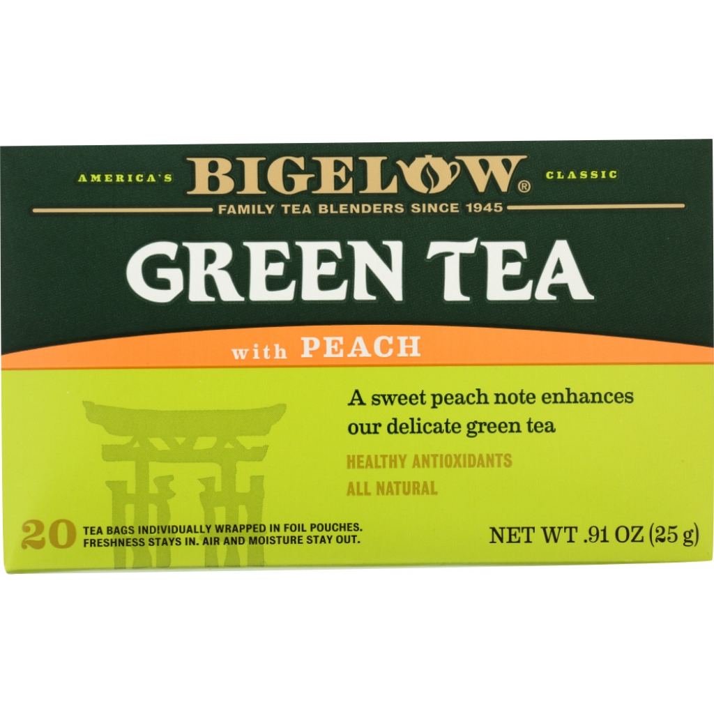 Green Tea with Peach Tea Bags