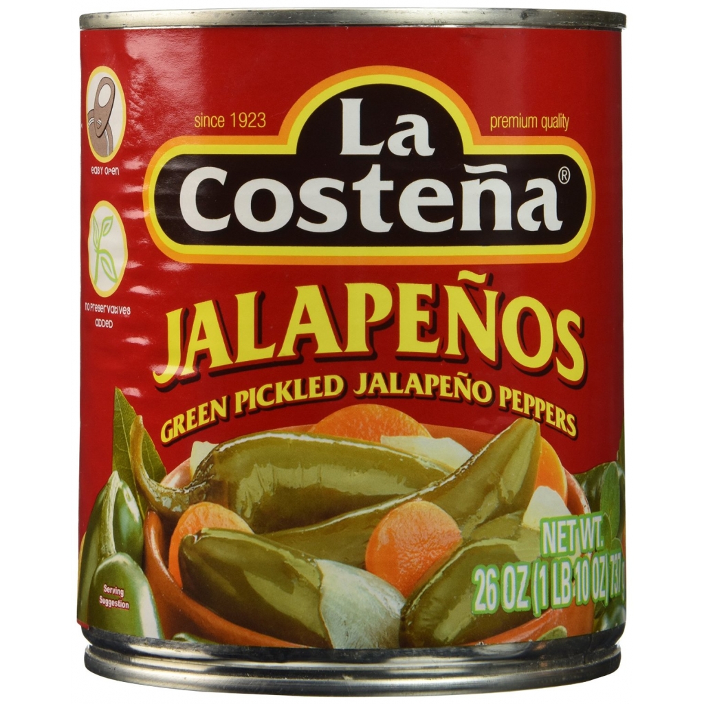 Whole Jalapeno Peppers in Brine, 26 oz