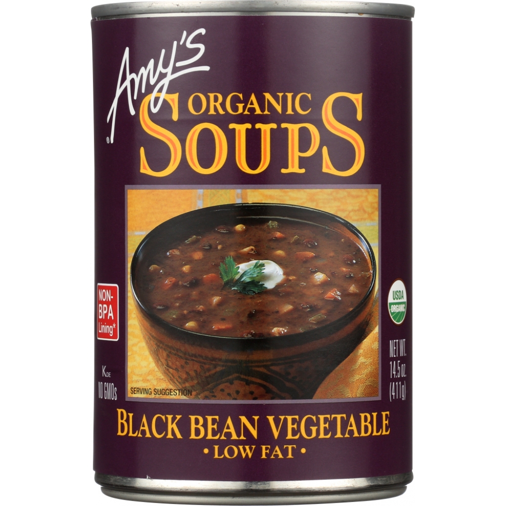 Organic Soup Low Fat Black Bean Vegetable - Nutrient Rich Delight