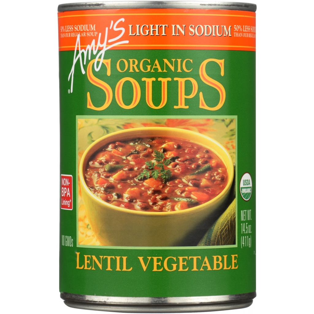 Organic Lentil Vegetable Soup - Light in Sodium - 14.5 oz