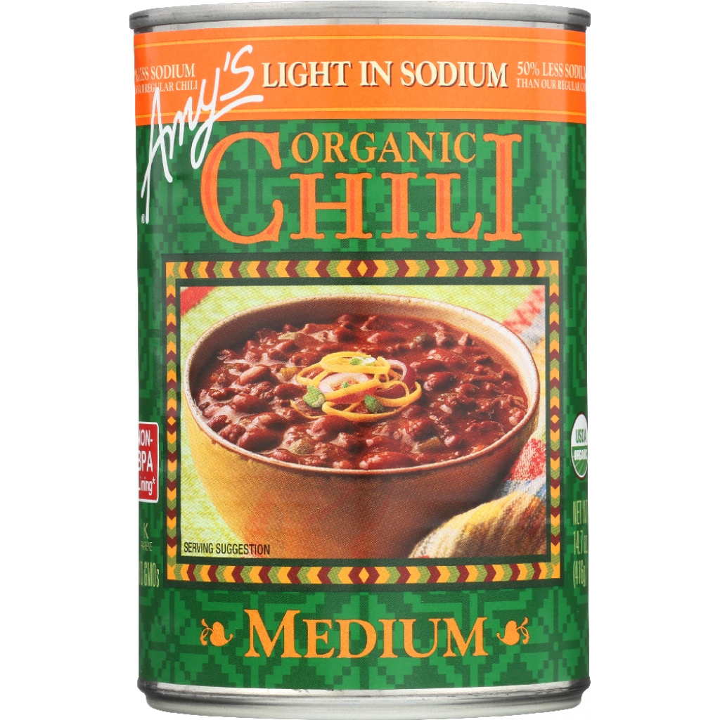 Organic Medium Chili Light In Sodium, 14.7 oz