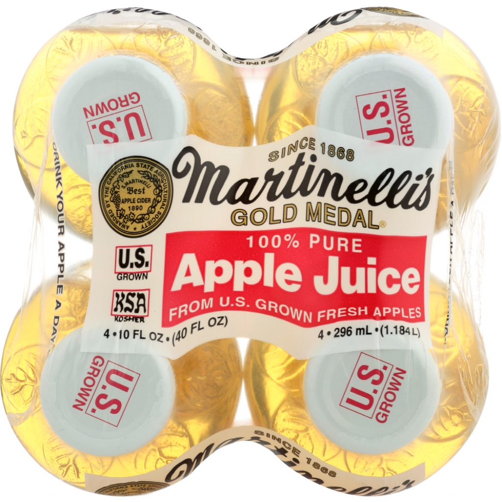 Apple Juice Glass Bottles - 4-Pack, 40 fl oz