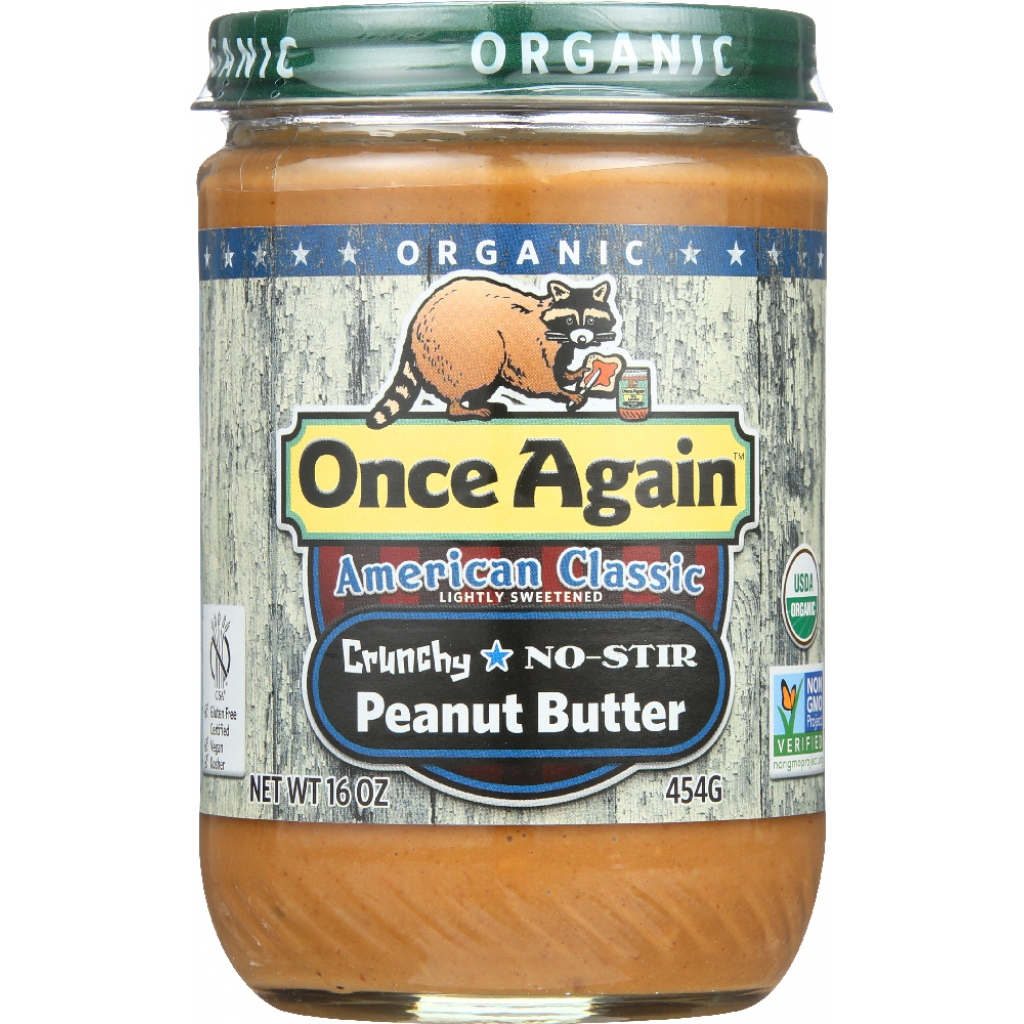 Stabilized Organic American Classic Crunchy Peanut Butter - 16 oz