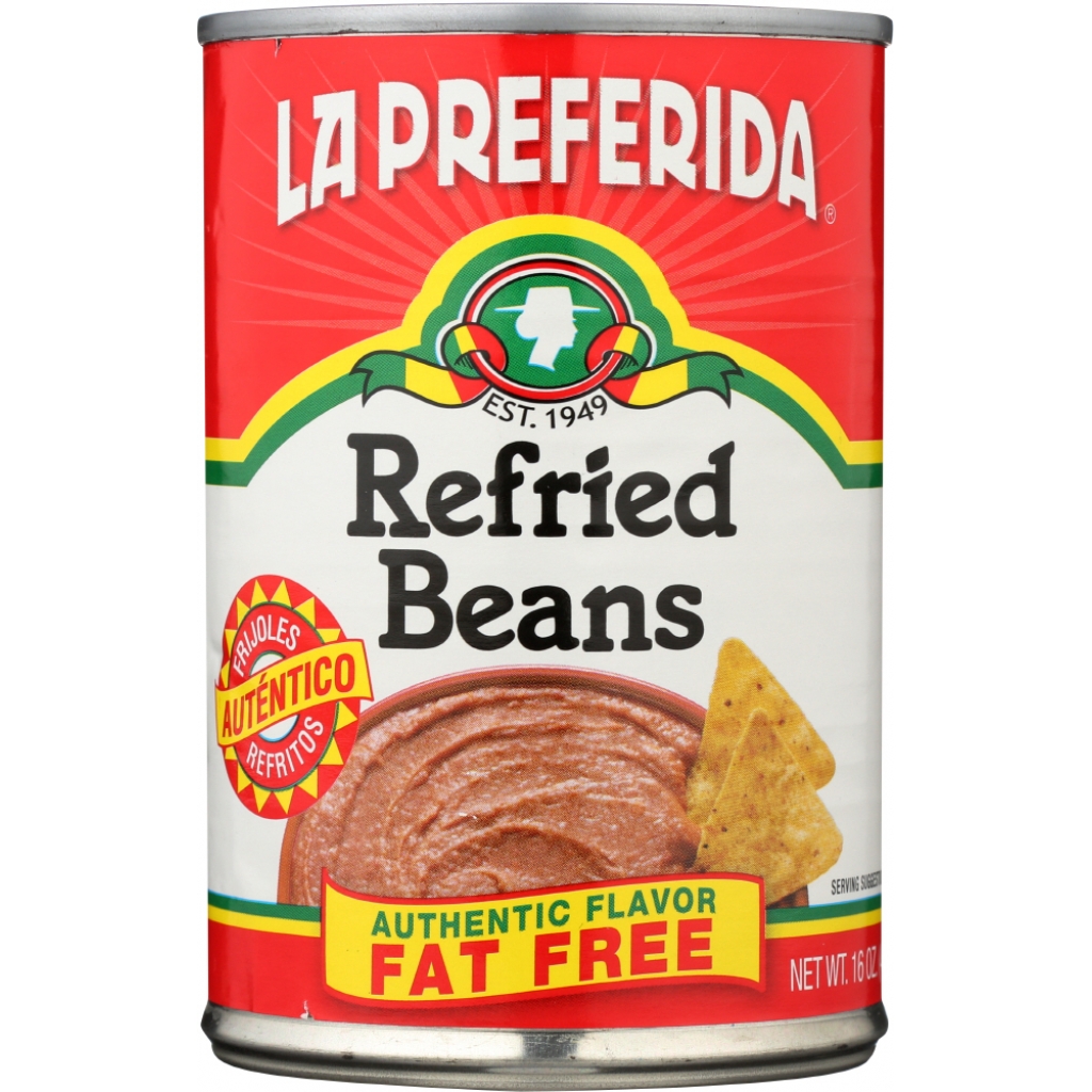 Fat-Free Refried Beans - Authentic Mexican Flavor - 16 oz