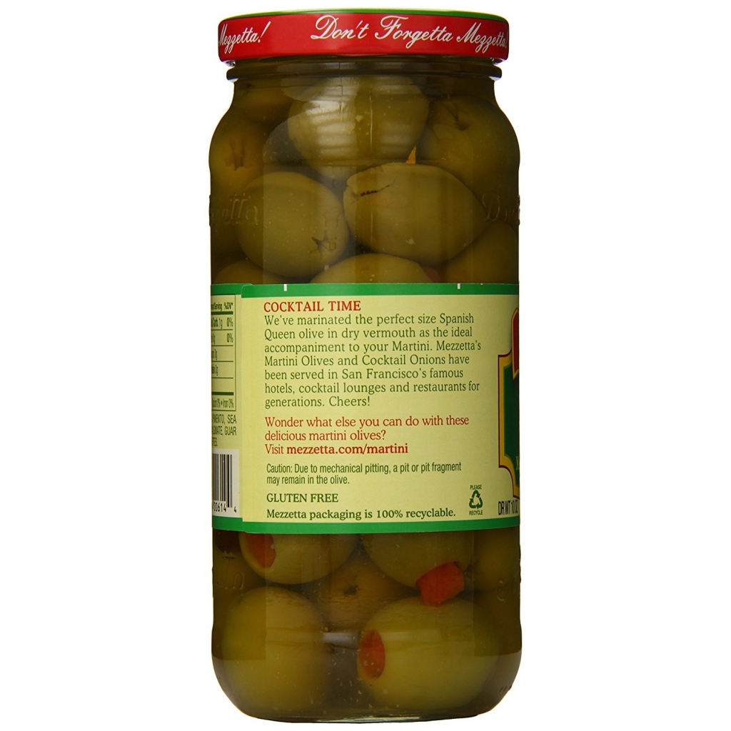 Marinated Martini Olives with Dry Vermouth - 10 oz