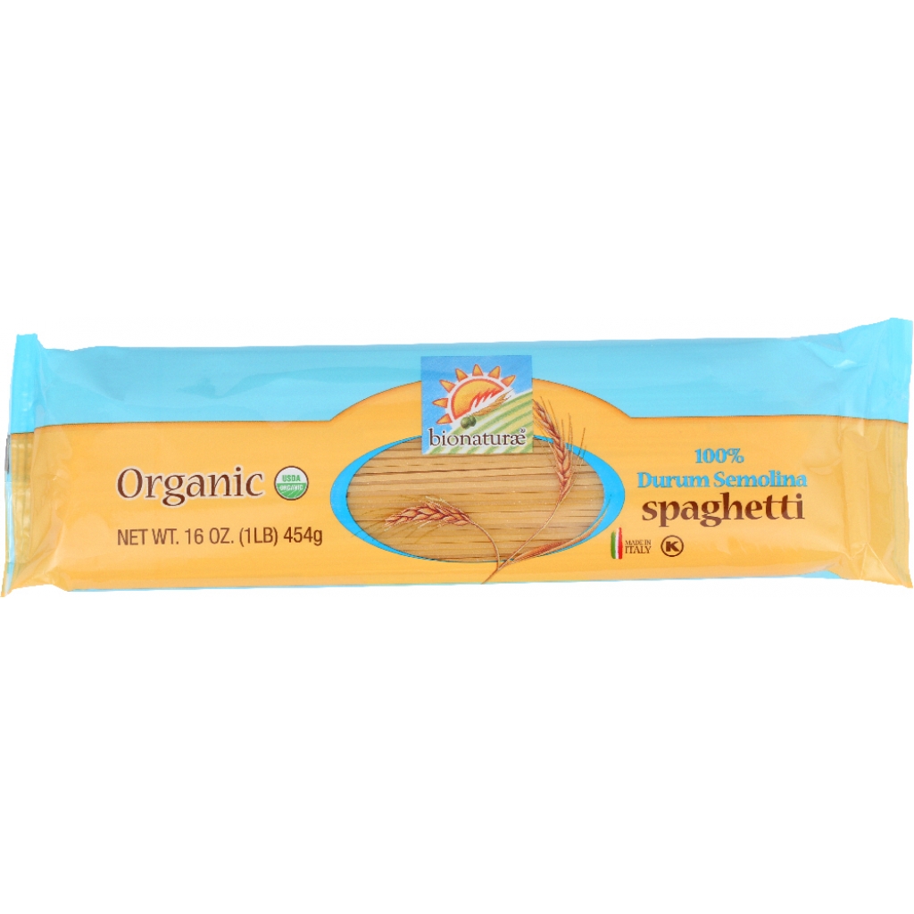 Organic Durum Semolina Spaghetti Pasta - 16 oz