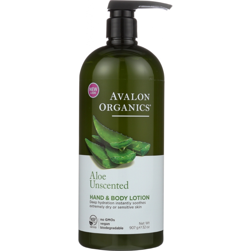 Aloe Vera Infused Hand & Body Lotion - Unscented, 32 oz