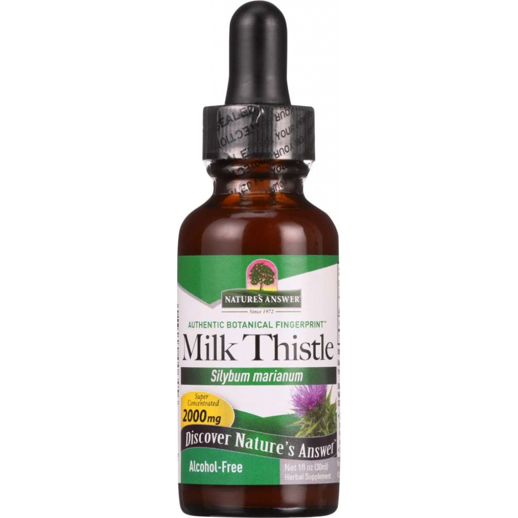 Nature's Answer Alcohol-Free Milk Thistle Extract, 2,000 mg, 1 oz