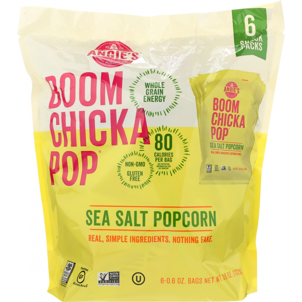 Sea Salt Popcorn Snack Packs, 3.6 oz