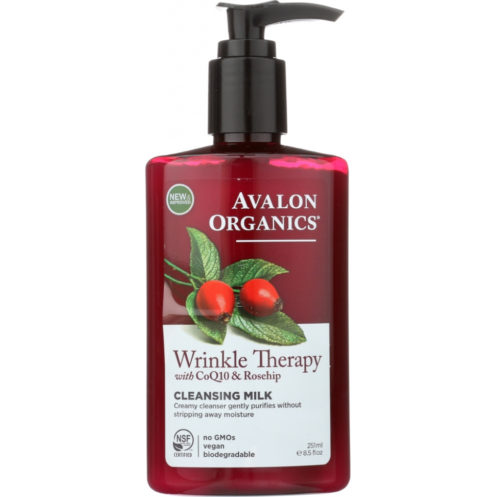 Wrinkle Therapy Cleansing Milk with CoQ10 & Rosehip - 8.5 oz