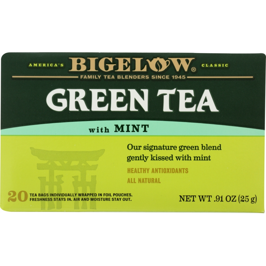 Premium Green Tea with Mint, 20 Tea Bags