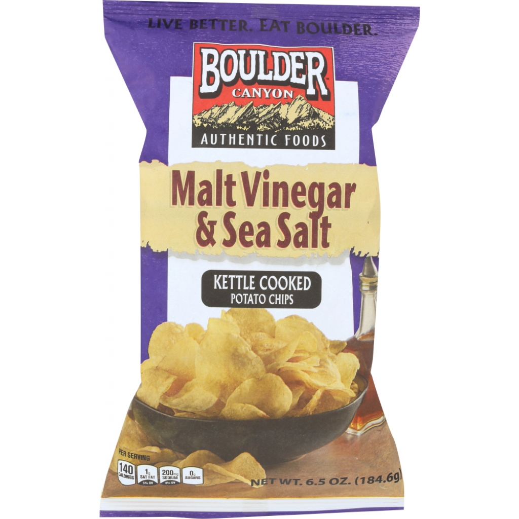 Gourmet Malt Vinegar & Sea Salt Kettle Chips - 6.5 oz