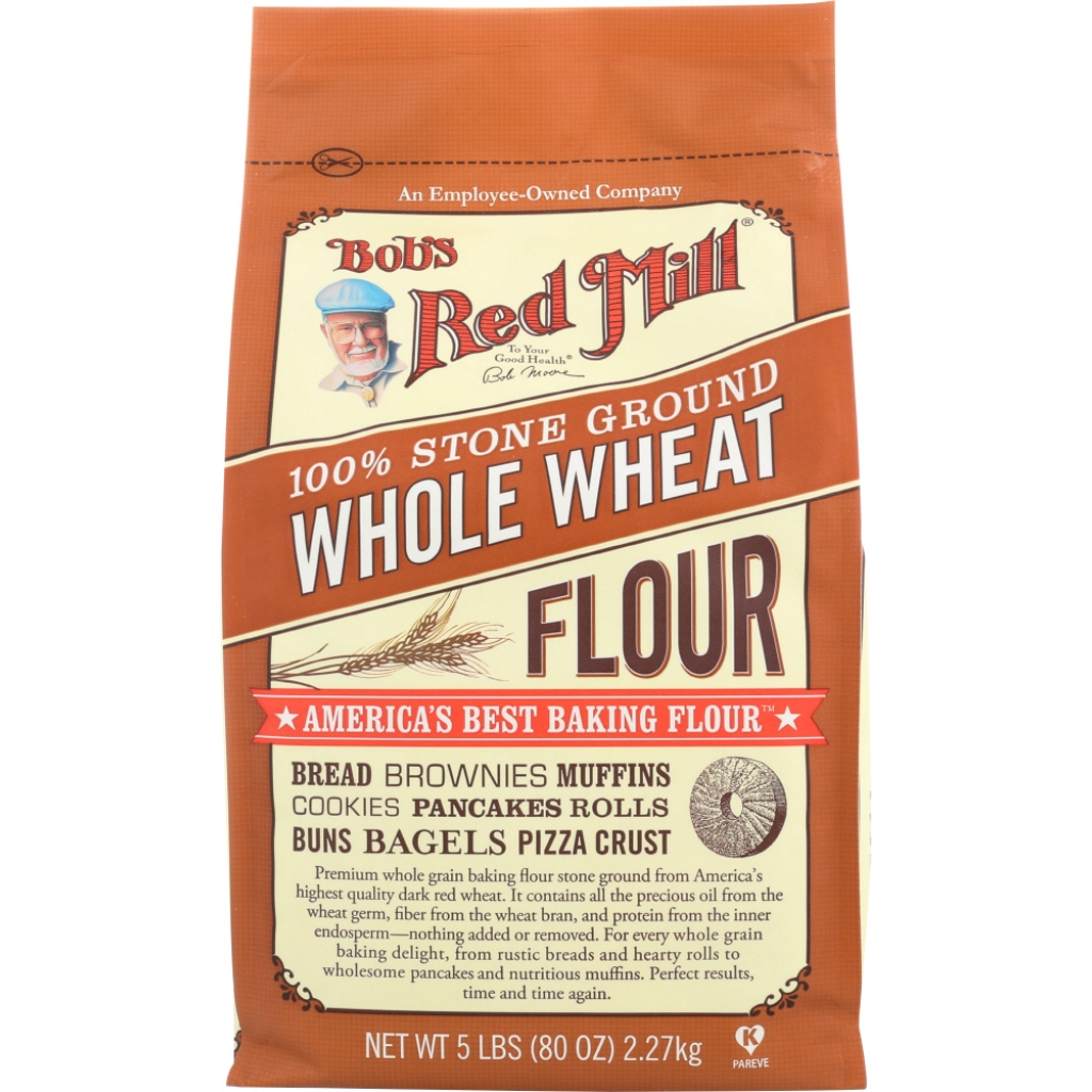 100% Stone Ground Whole Wheat Flour for Healthy Baking