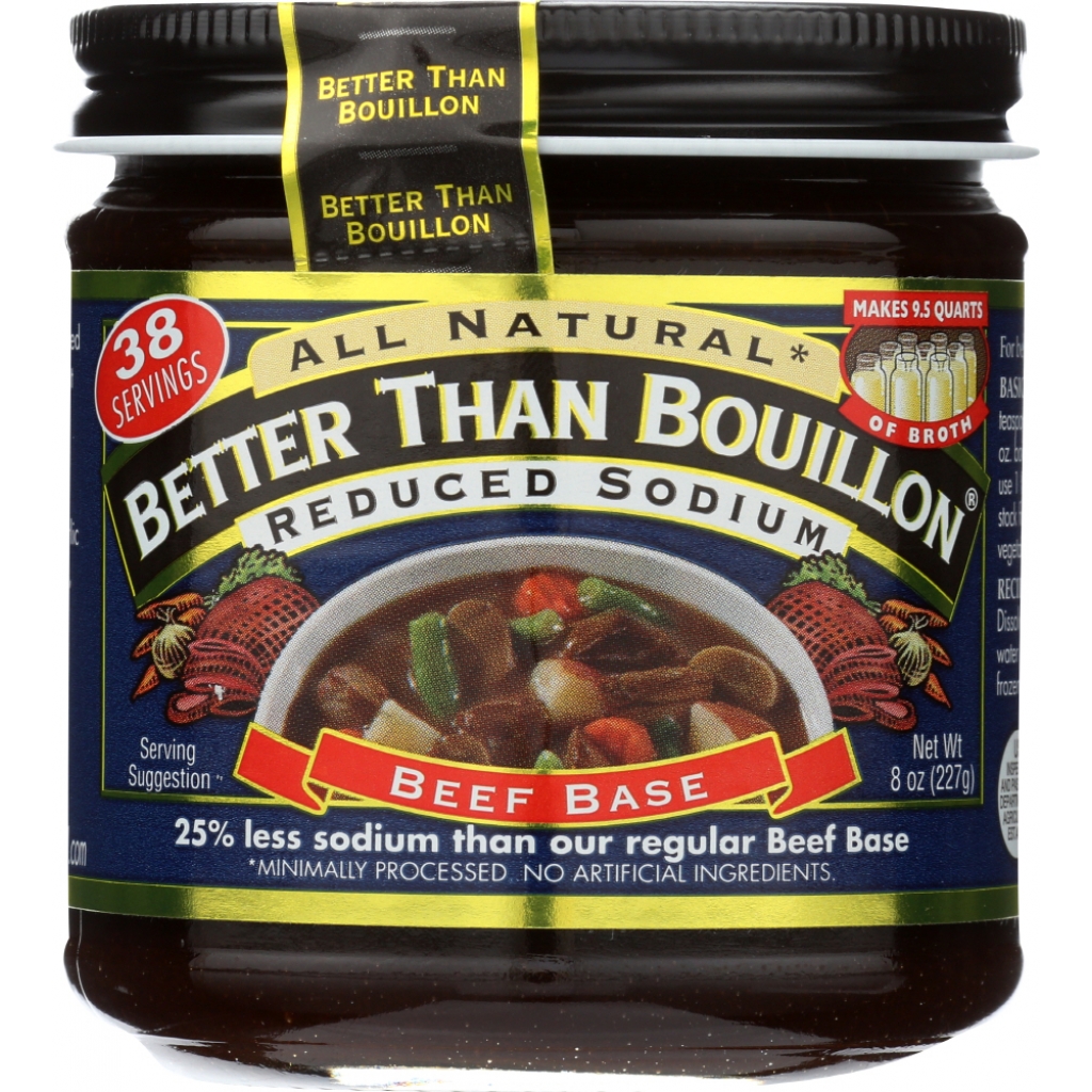 All Natural Reduced Sodium Beef Base - 8 oz