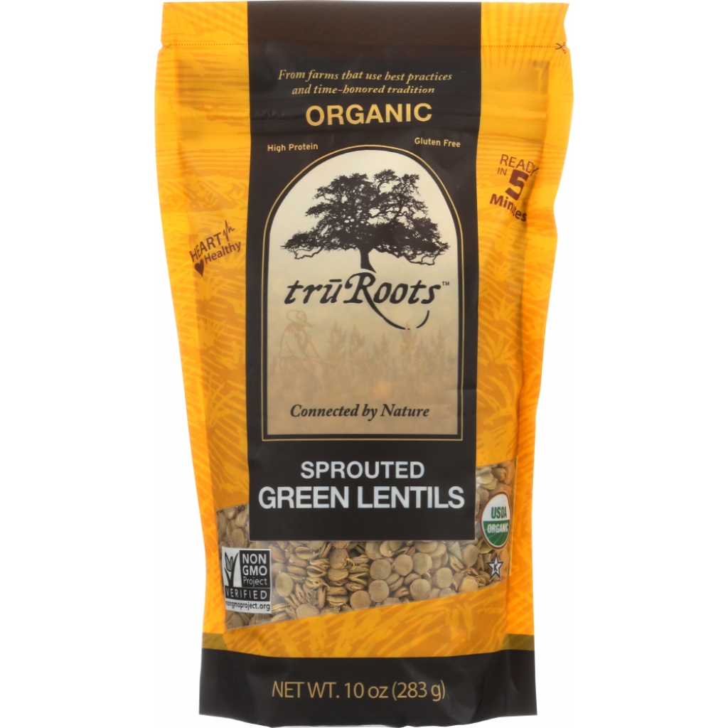 Organic Sprouted Green Lentils – 10 oz